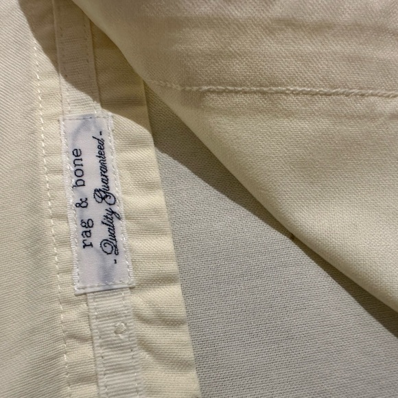 rag & bone Fit 2 Tomlin button down in pale yellow - M - Picture 4 of 5